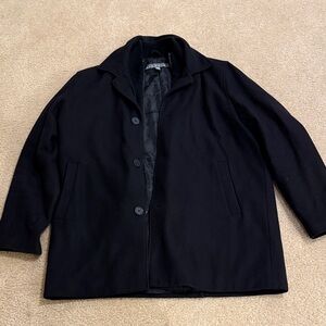 Kenneth Cole Reaction Men's Black Pea Coat